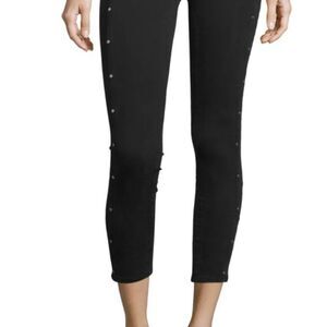 J Brand Alba Mid Rise Ankle Jeans Direct Black Size 25